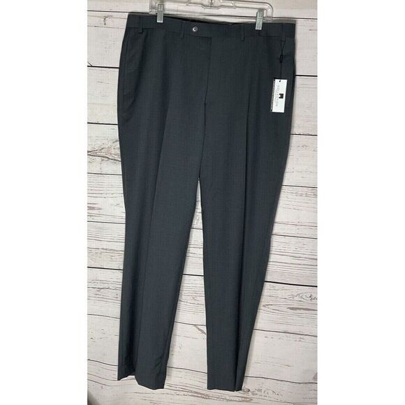NWT Michael Strahan Men's Gary Wool Blend Dress Straight Pants Size 38W X 32L - Picture 1 of 12